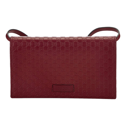 Microguccissma 'GG' Burgundy Red Womens Wallet Crossbody Handbag