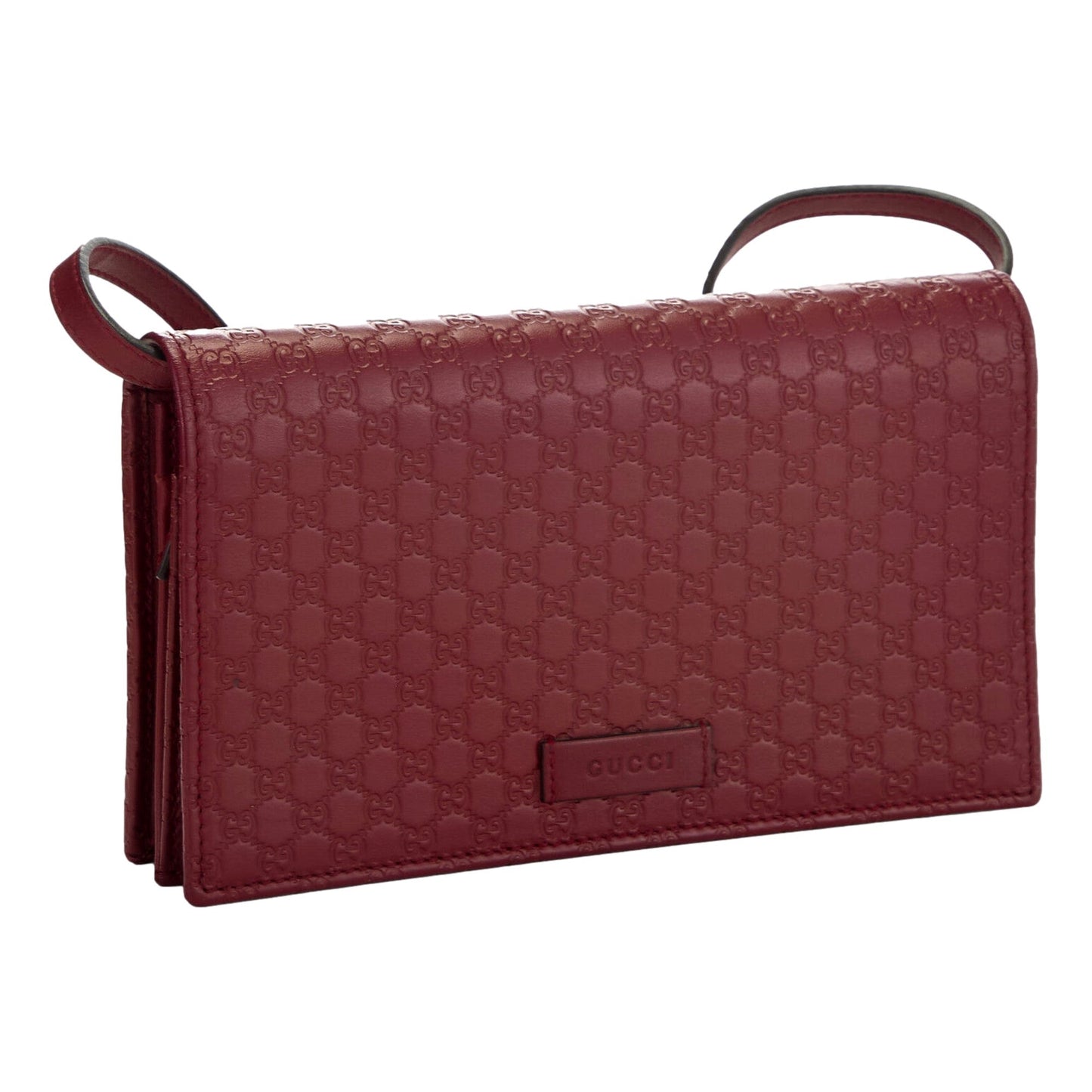 Microguccissma 'GG' Burgundy Red Womens Wallet Crossbody Handbag