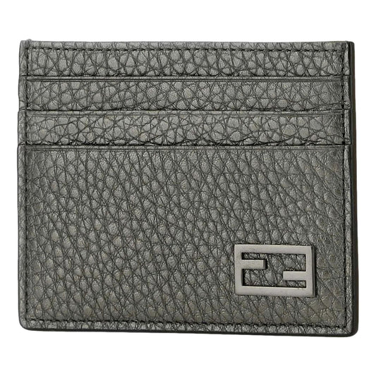 Baguette Graphite Grained Leather Card Case Wallet