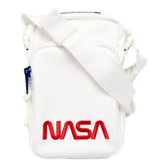 Nasa Logo Phone Holder Crossbody Bag White Recycled Nylon