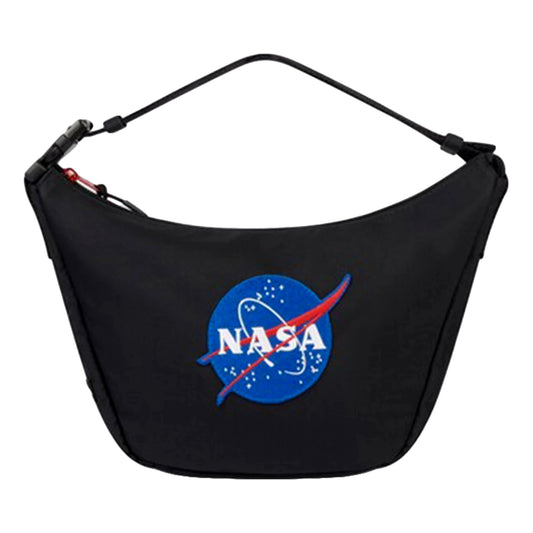 Nasa Logo Sling Shoulder Crossbody Bag Black Recycled Nylon