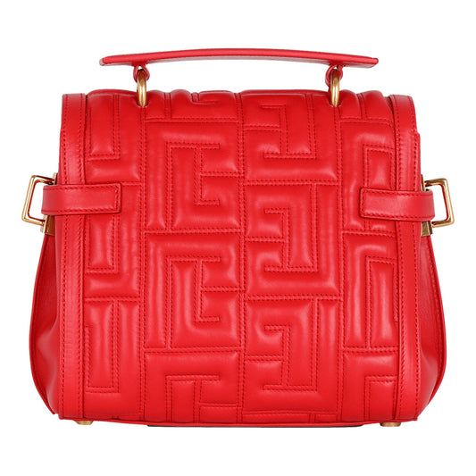 B-Buzz 23 Red Tote Crossbody Shoulder Bag Quilted Calf Leather