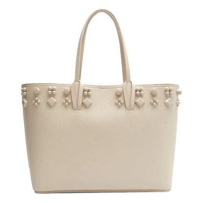 Cabata Spike Large Tote Shoulder Bag Leche Ivory