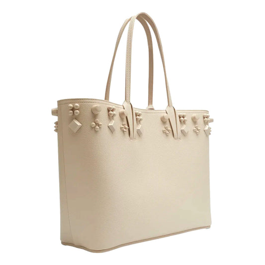 Cabata Spike Large Tote Shoulder Bag Leche Ivory