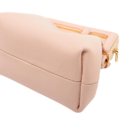 First Poudre Powder Pink Leather Nano Micro Charm Pouch Bag