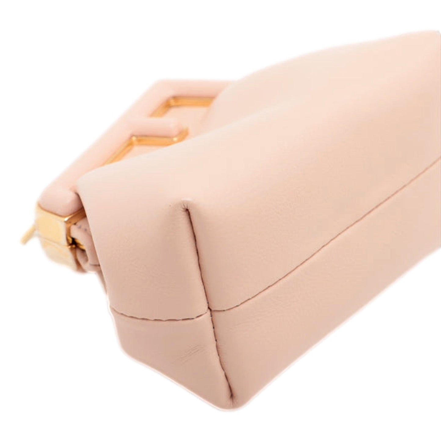 First Poudre Powder Pink Leather Nano Micro Charm Pouch Bag