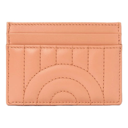 GG Marmont Matelassé Leather 2-Tier Card Case Wallet Peach