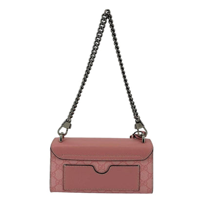 Pink GG Supreme Leather Padlock Chain Small Handbag Pink