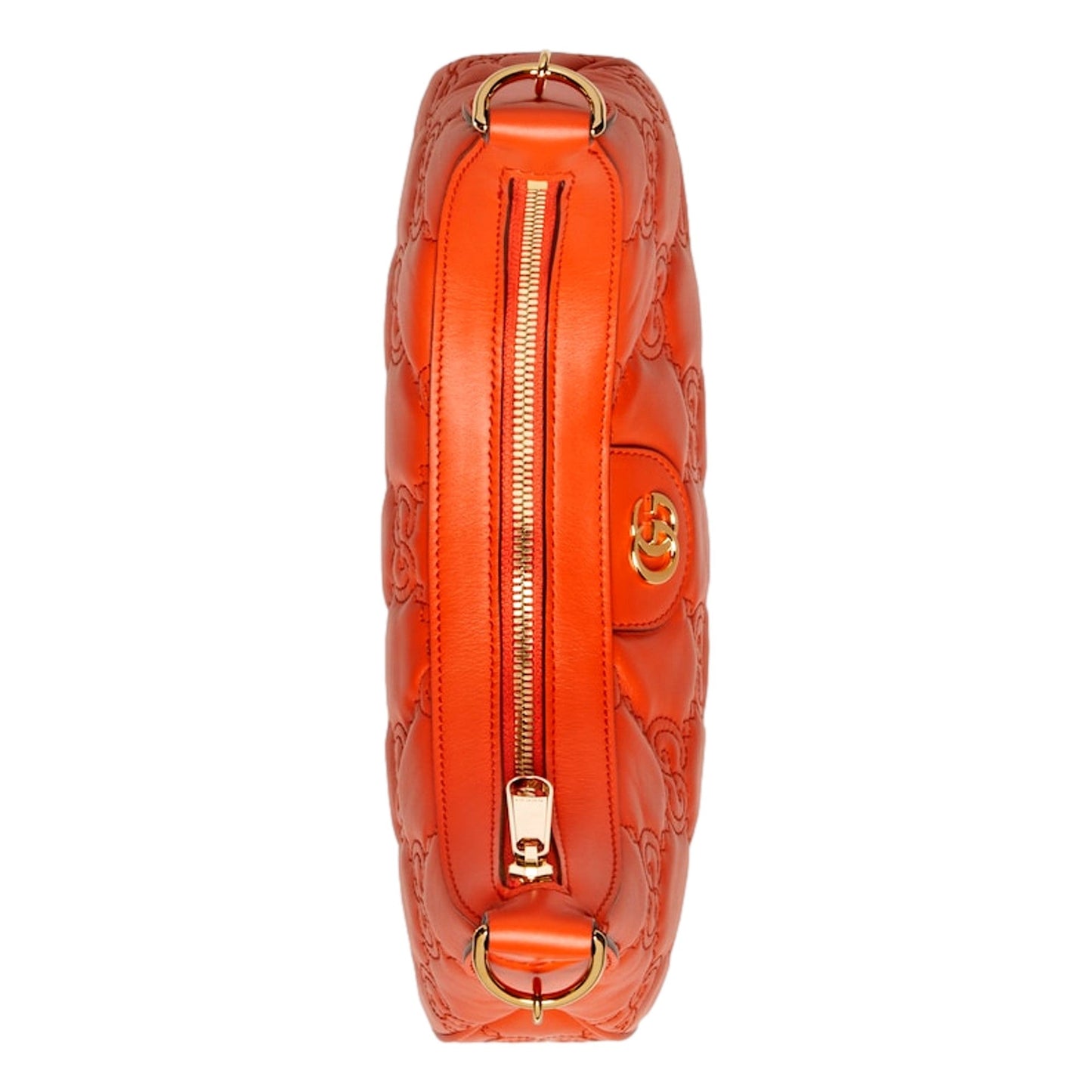 GG Quilted Matelassé Leather Small Shoulder Handbag In Orange