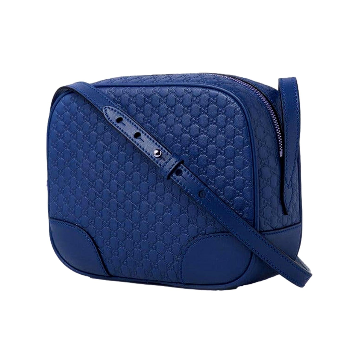 Bree Microguccissima Caspian Blue Leather Crossbody Bag