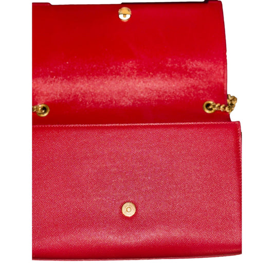 YSL Kate Red Leather Gold Chain Shoulder Bag