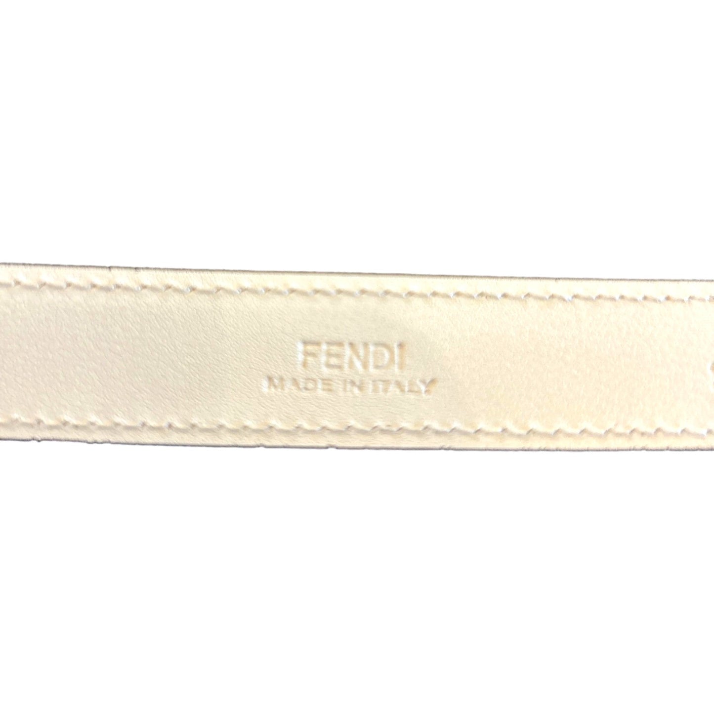 FF Studded Skinny Ivory Latte Belt Size 85