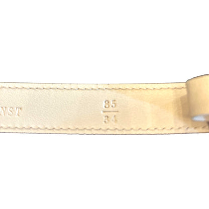 FF Studded Skinny Ivory Latte Belt Size 85