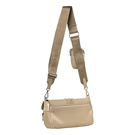 Deserto Tessuto Nylon Patent Leather Buckle Crossbody Bag