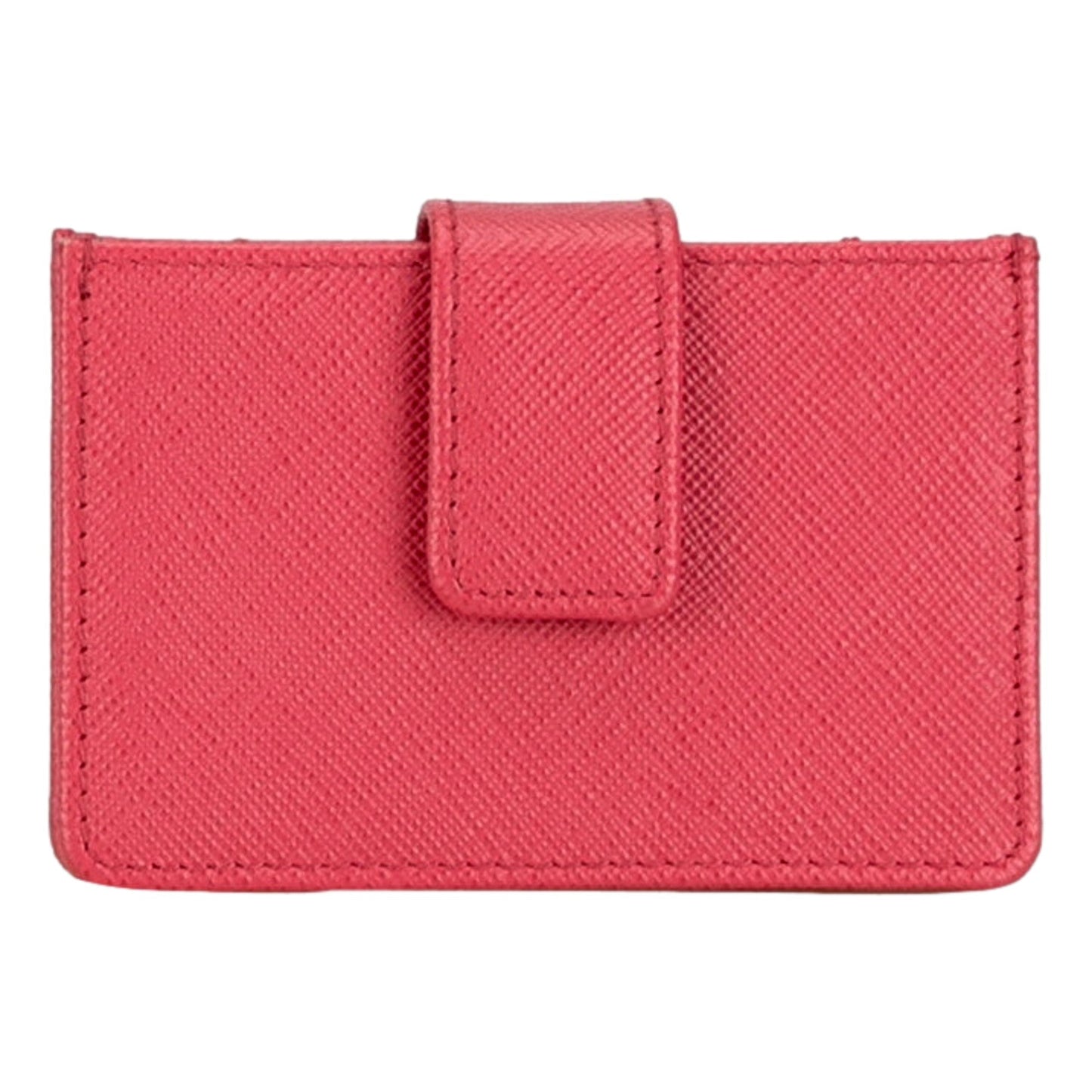 Saffiano Leather Card Case Passcase Card Accordion Peonia Pink