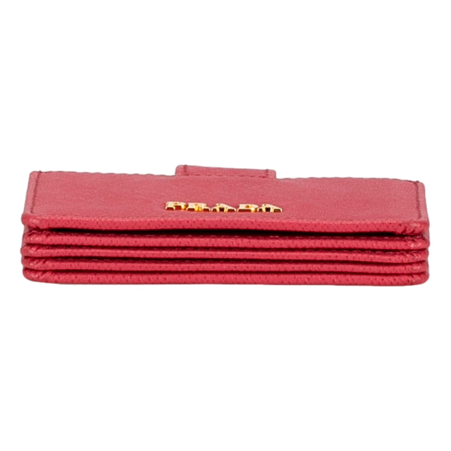 Saffiano Leather Card Case Passcase Card Accordion Peonia Pink