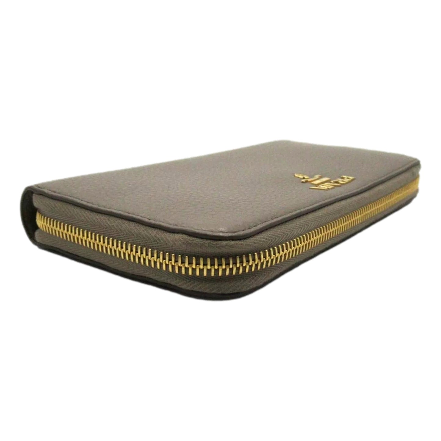 Continental Zip-Around Wallet Saffiano Leather Argilla Grey