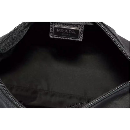 Re-Nylon Necessaire Tessuto Nylon Nero Black Large Pouch Clutch Bag