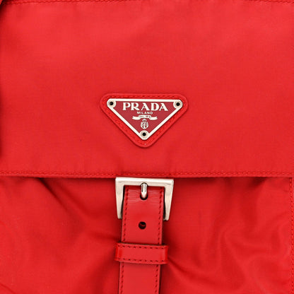 Rosso Pattina Nylon Red Medium Messenger Bag