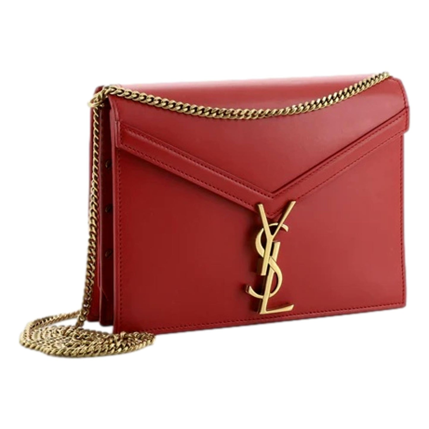 Cassandra Red Leather Medium Shoulder Bag