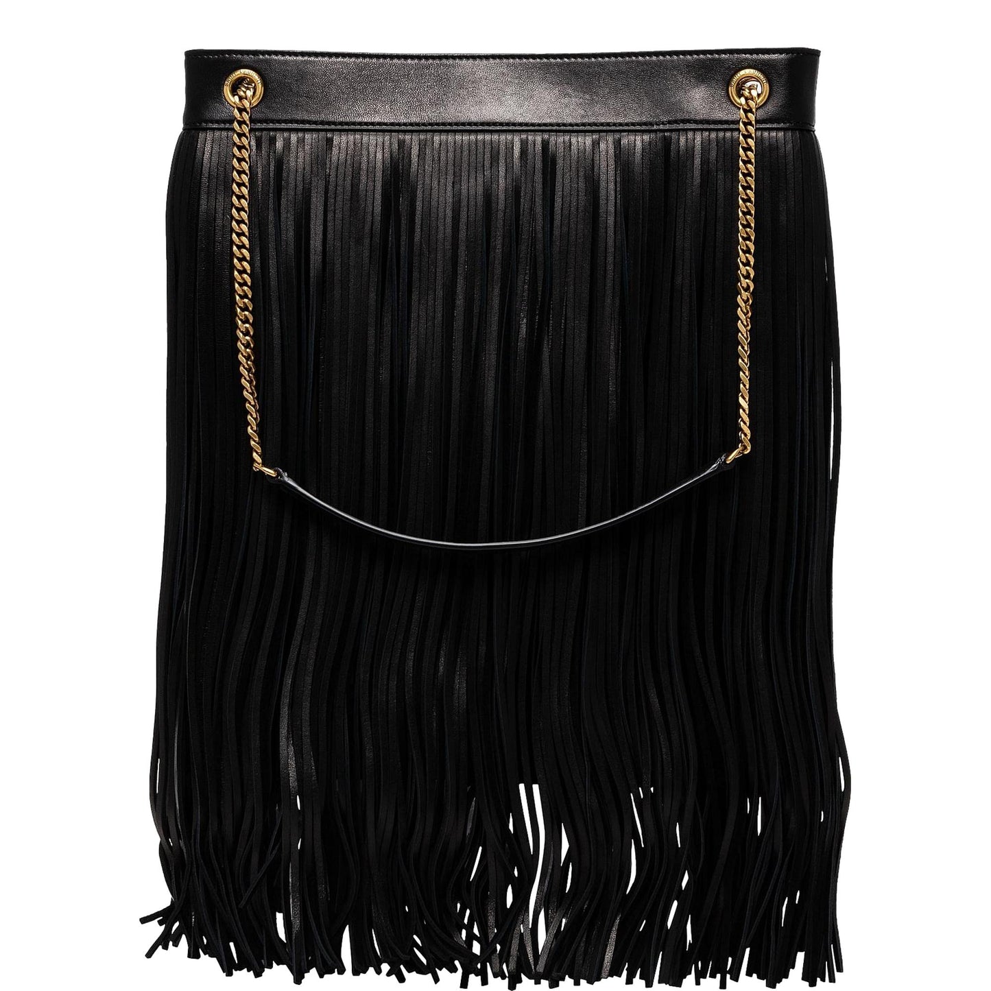 Grace Black Tassel Leather Hobo Shoulder Bag