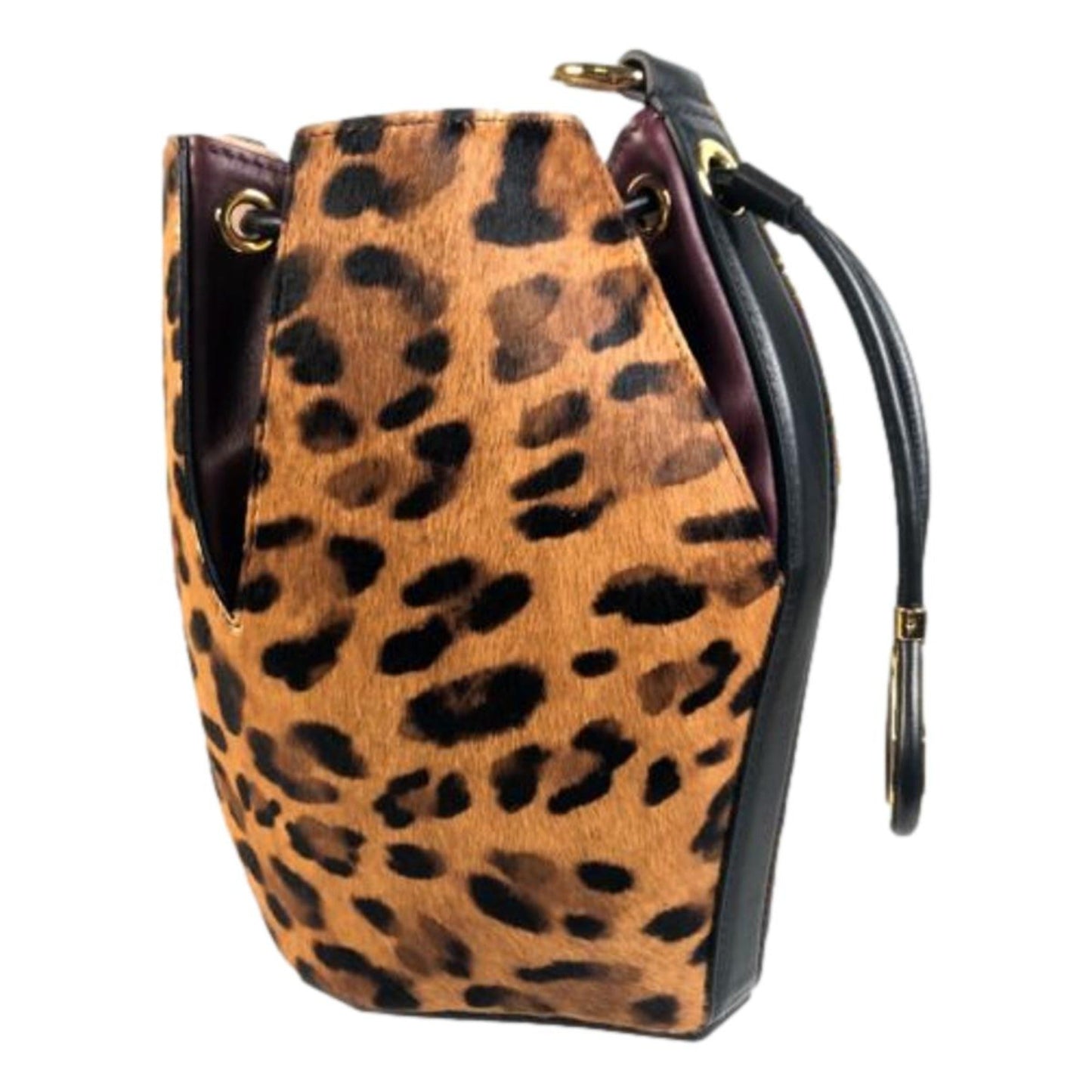 The Bucket Bag Leopard Print Pony Hair