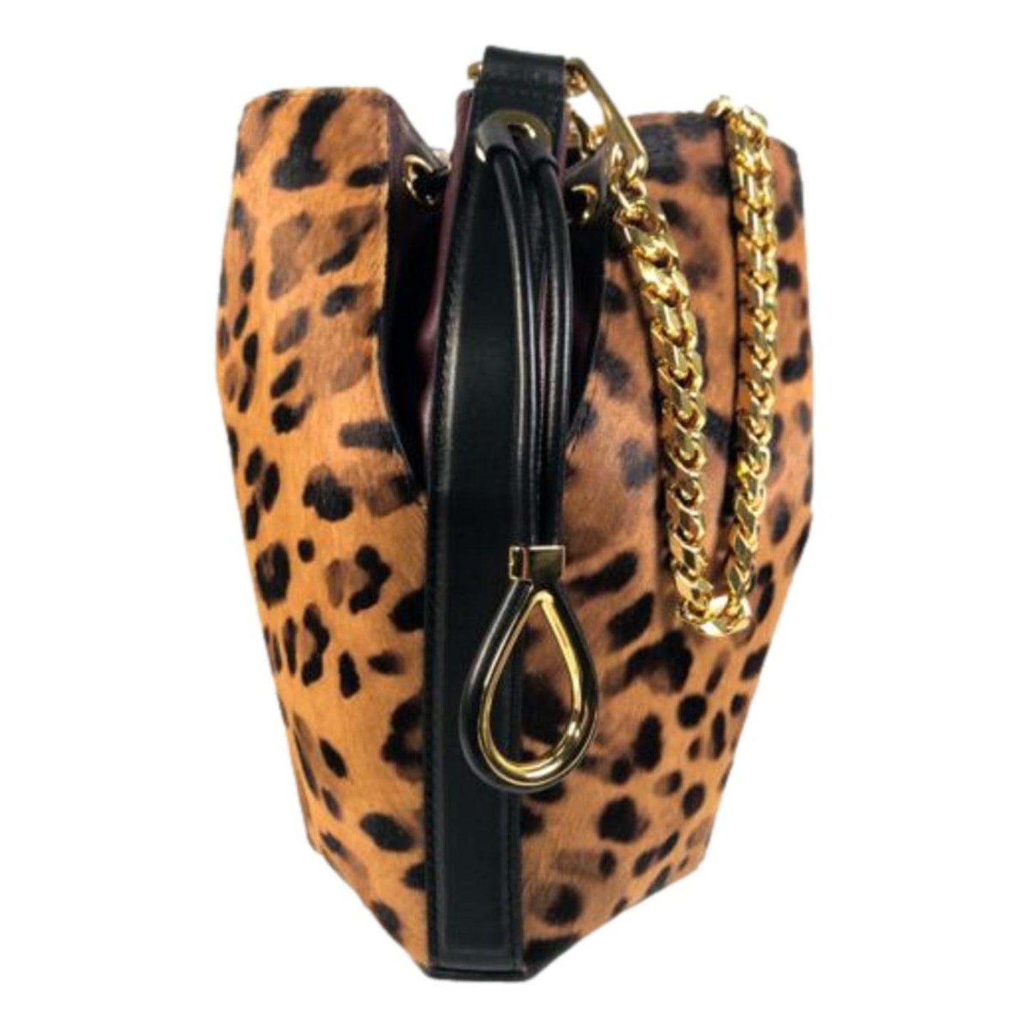 The Bucket Bag Leopard Print Pony Hair