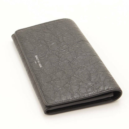 Antracite Grey Arena Leather Long Wallet