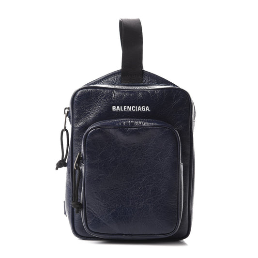 Arena Blue Lambskin Leather Backpack Bag