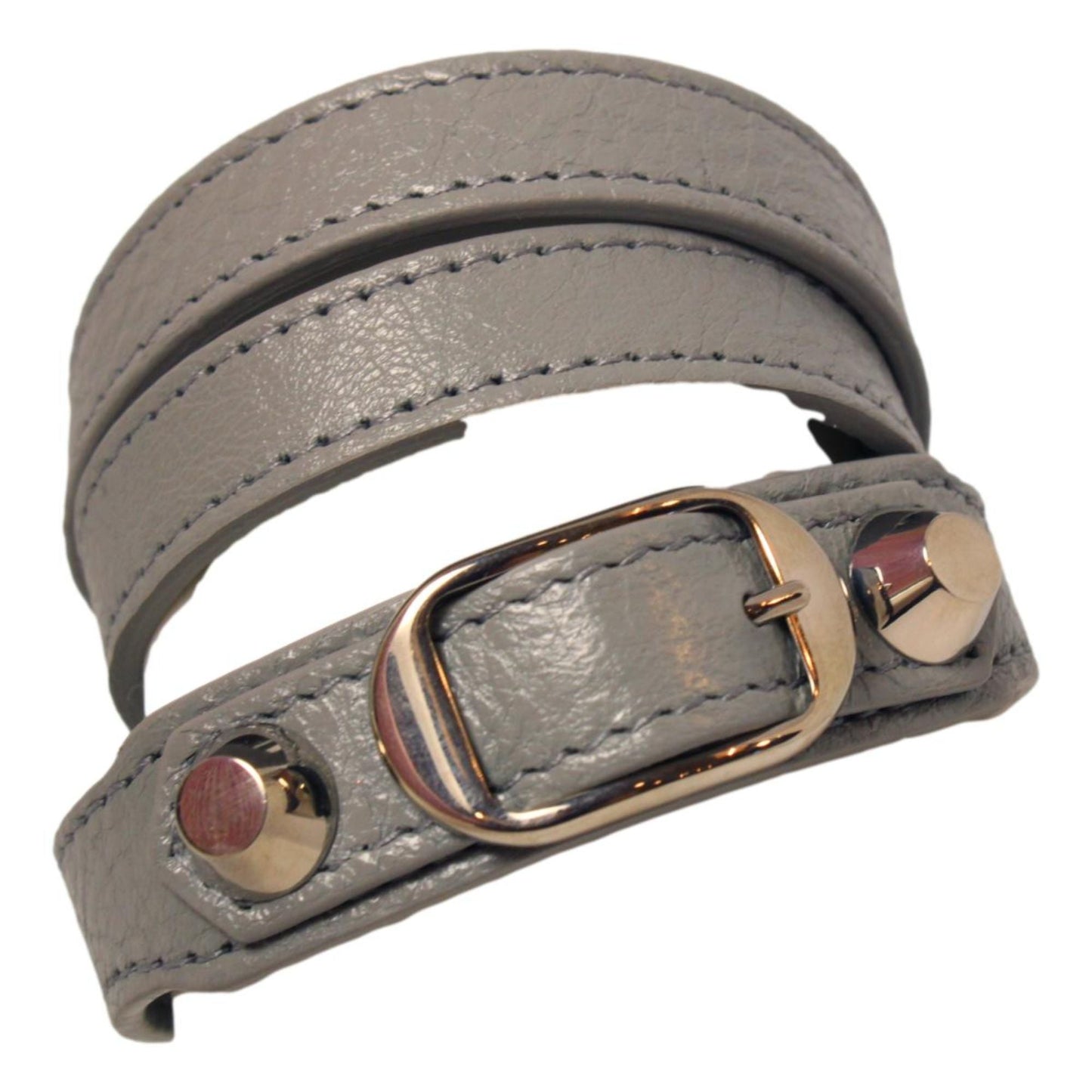 Arena Grey Lambskin Leather Wrap Bracelet