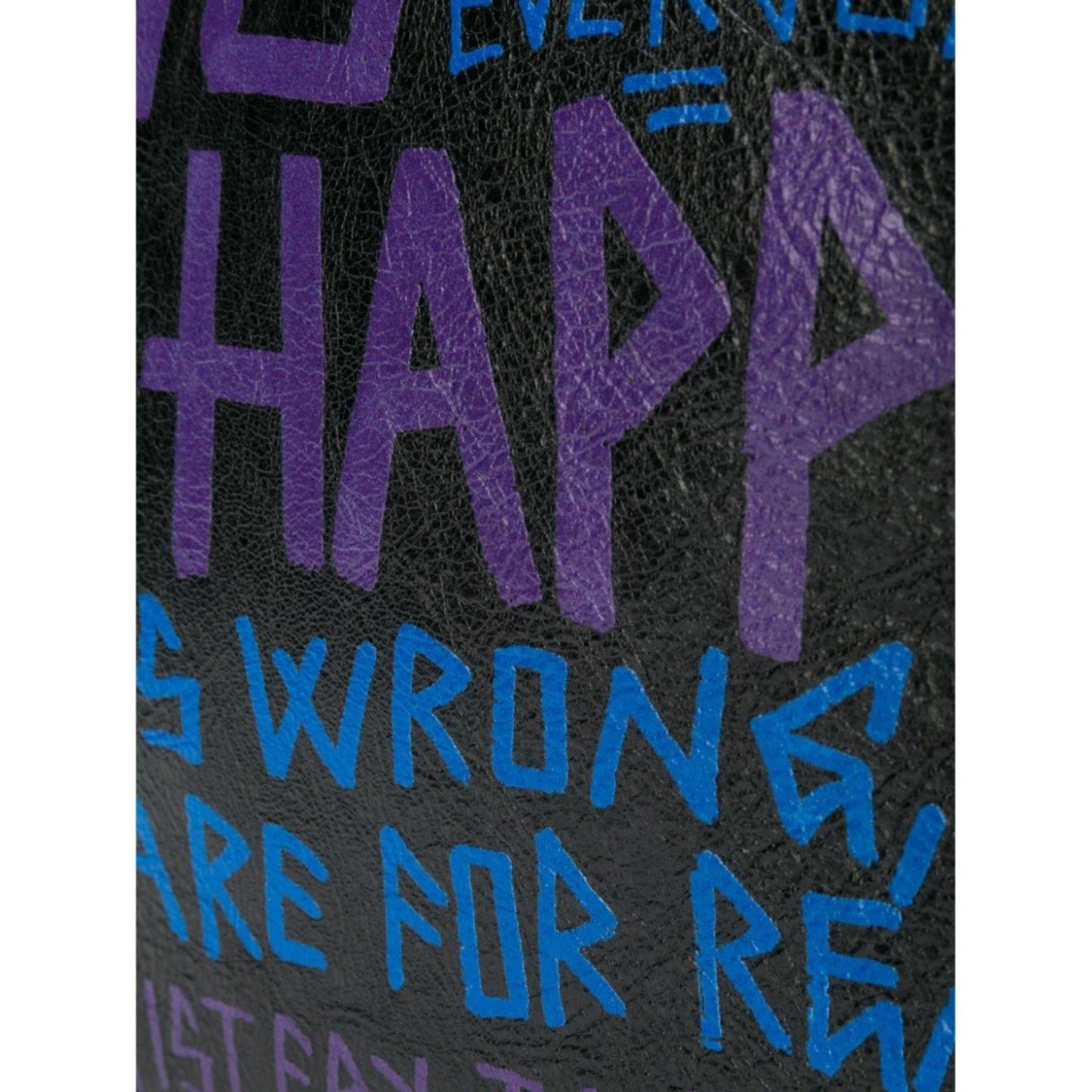 Bazar Graffiti Purple Blue Black Arena Leather Pouch