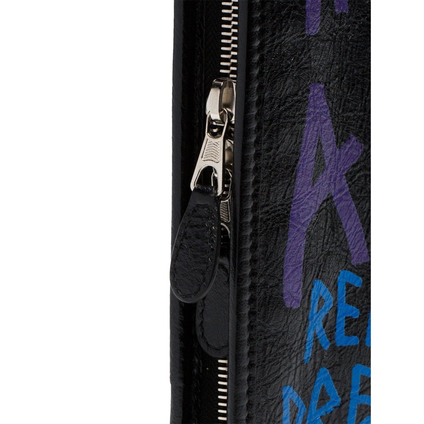 Bazar Graffiti Purple Blue Black Arena Leather Pouch