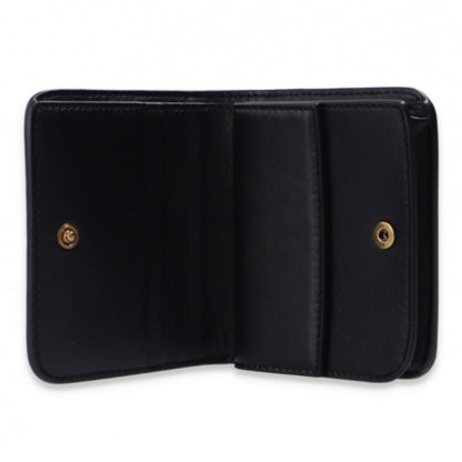 Black Calf Leather Crocodile Embossed Wallet