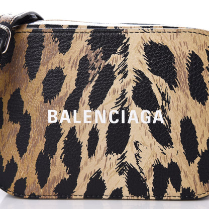 Calfskin Logo Printed Leopard XS Everyday Camera Bag