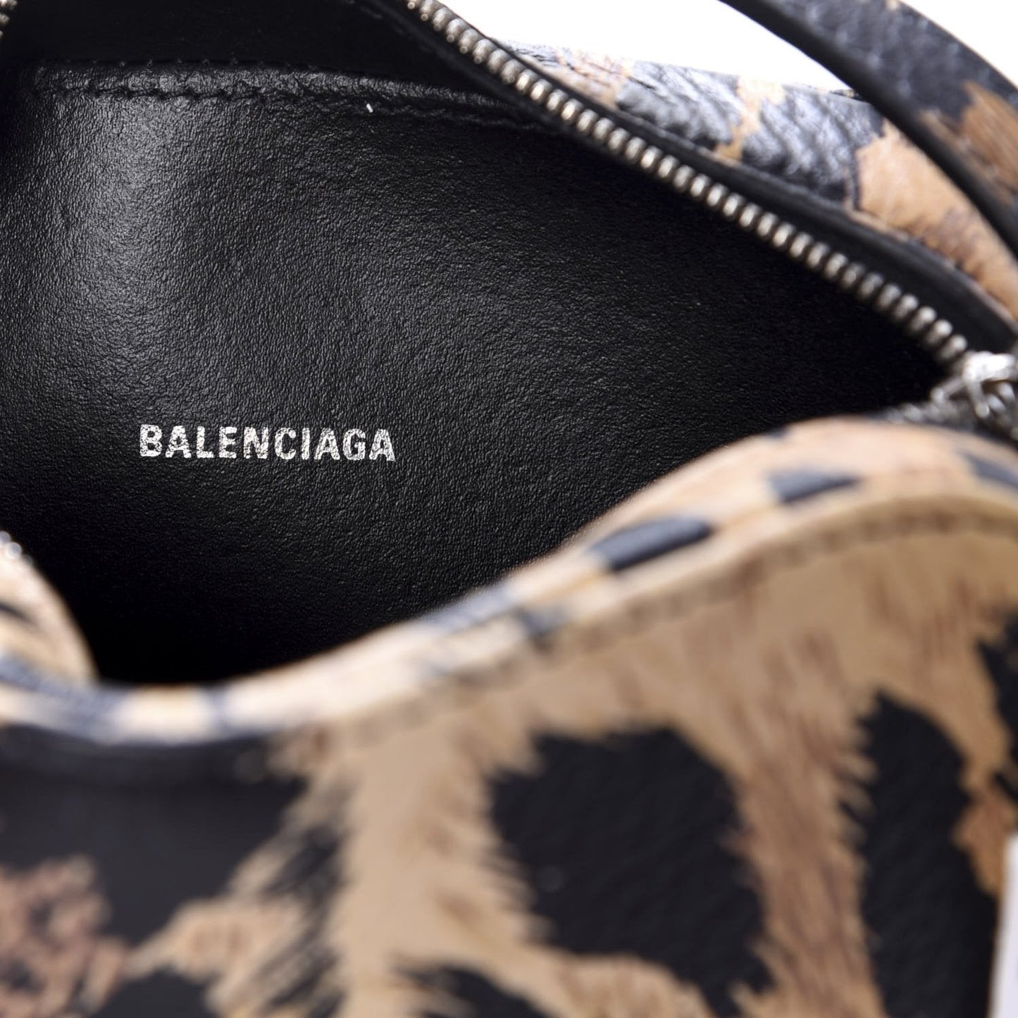 Calfskin Logo Printed Leopard XS Everyday Camera Bag