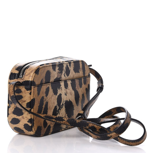 Calfskin Logo Printed Leopard XS Everyday Camera Bag