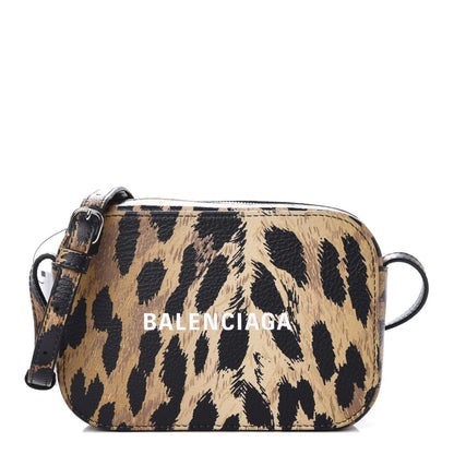 Calfskin Logo Printed Leopard XS Everyday Camera Bag