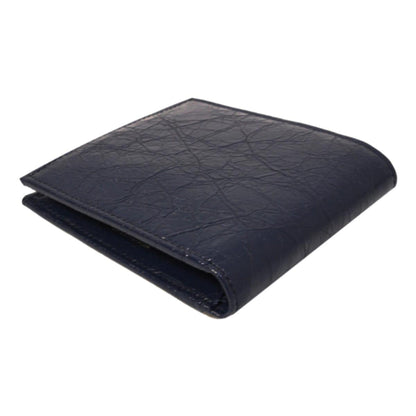 Cash Square Blue Arena Leather Bifold Wallet