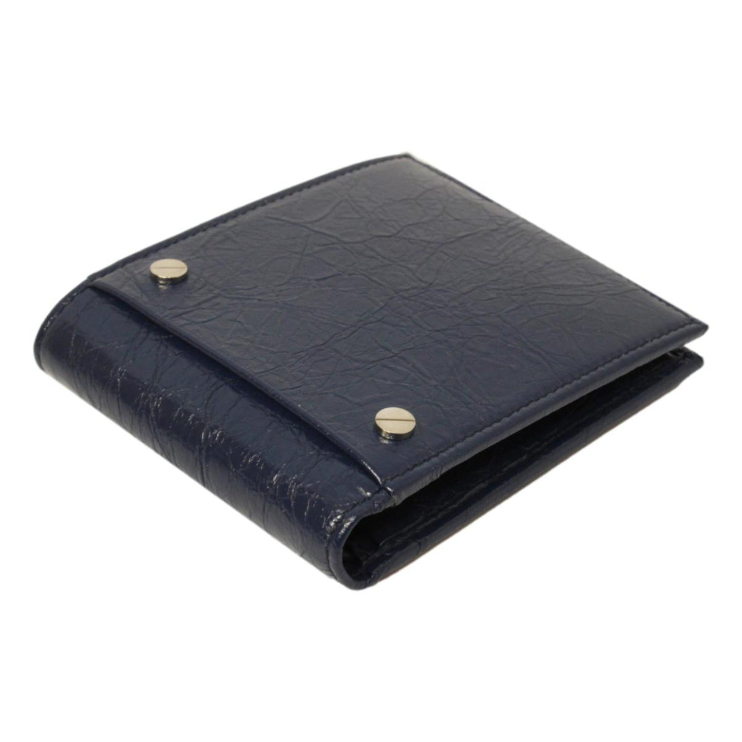 Cash Square Blue Arena Leather Bifold Wallet