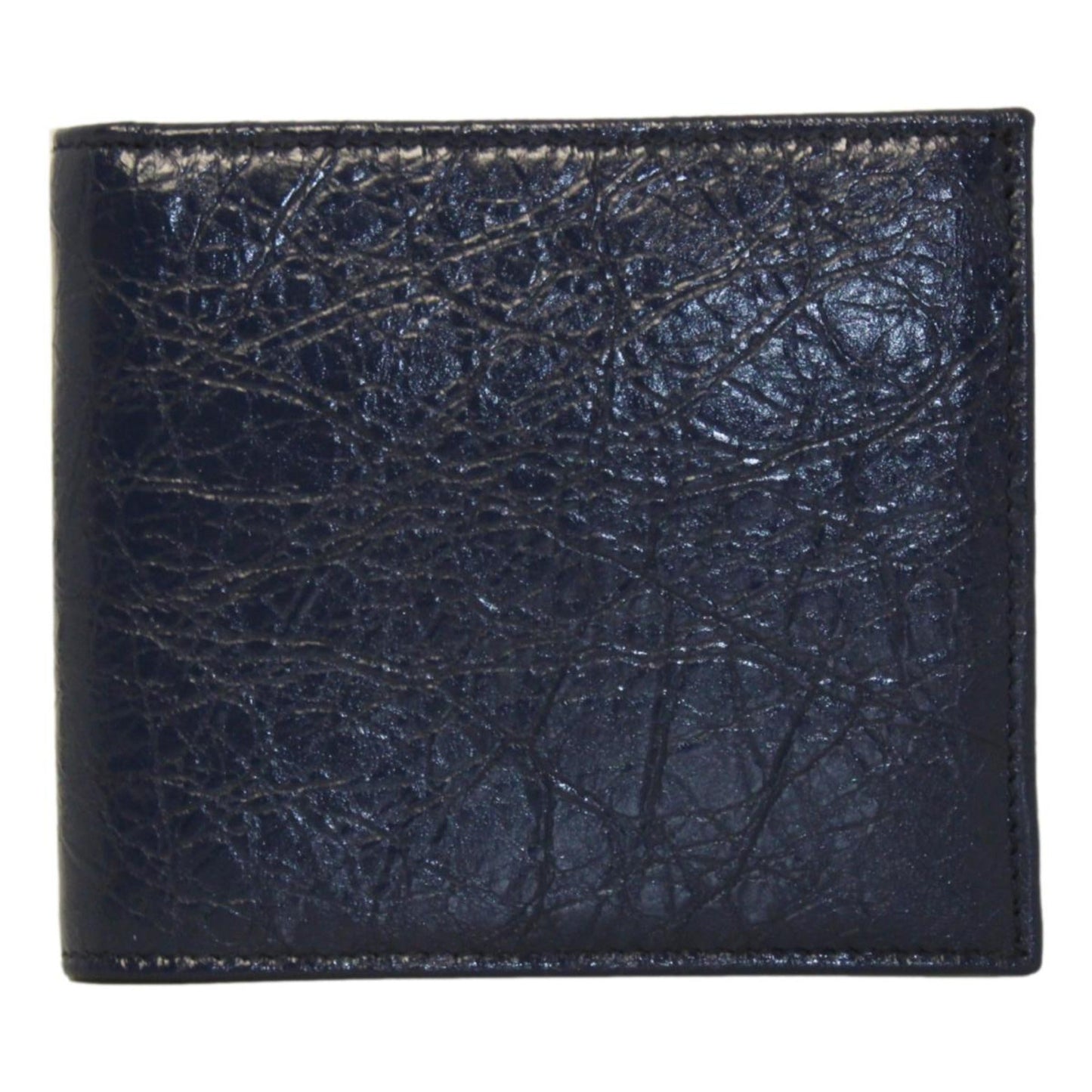 Cash Square Blue Arena Leather Bifold Wallet