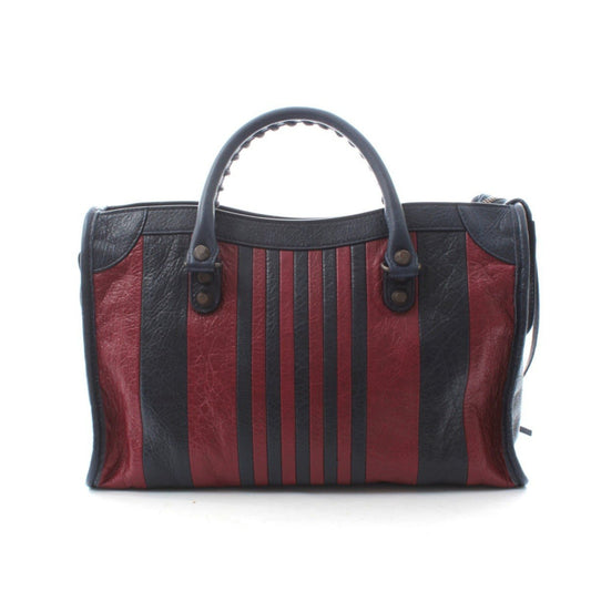 Classic City Marine Bordeaux Stripe Small Satchel Bag