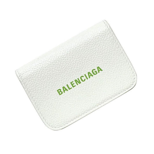 Everyday White Leather Logo Mini Trifold Wallet