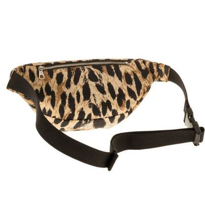 Nylon Leopard Print Belt Bag