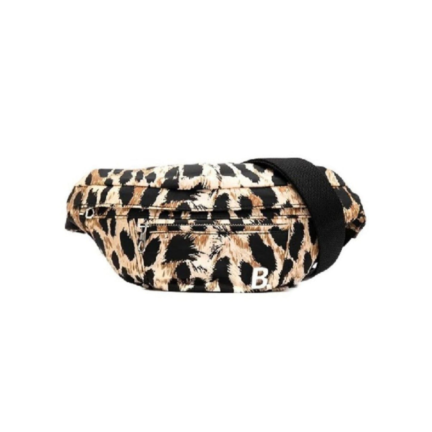 Nylon Leopard Print Belt Bag