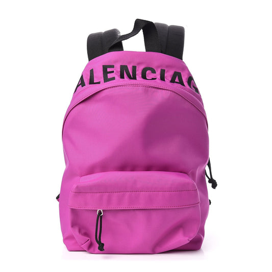 Logo Wheel Sport Nylon Pink Backpack