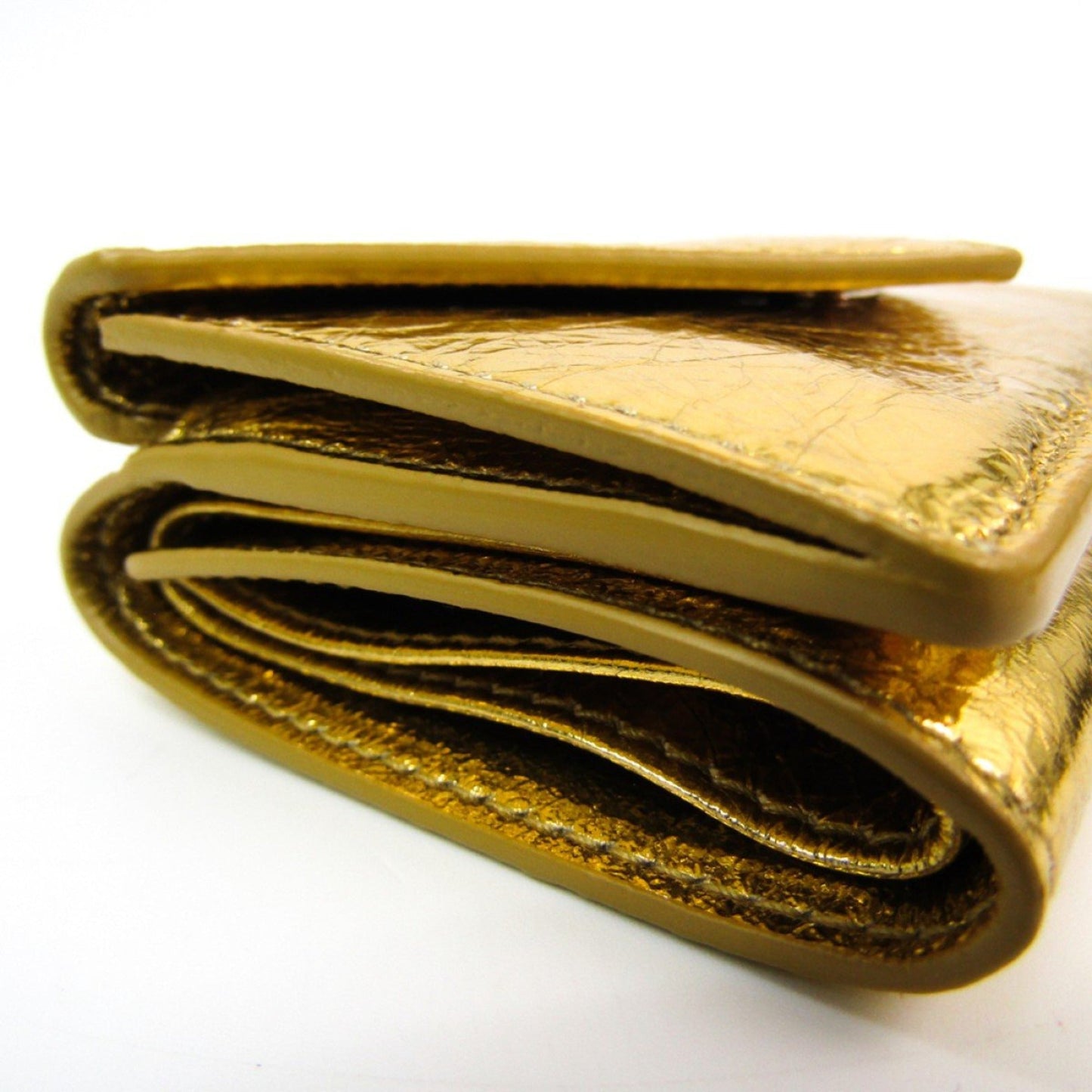 Papier Gold Arena Lambskin Mini Trifold Wallet