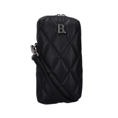 Touch Black Nappa Leather Quilted Puffy Bag