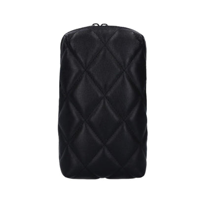 Touch Black Nappa Leather Quilted Puffy Bag