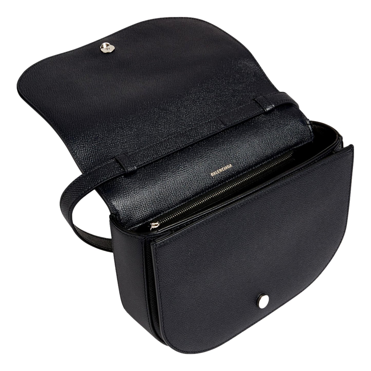 Ville Day Navy Grained Leather Shoulder Bag