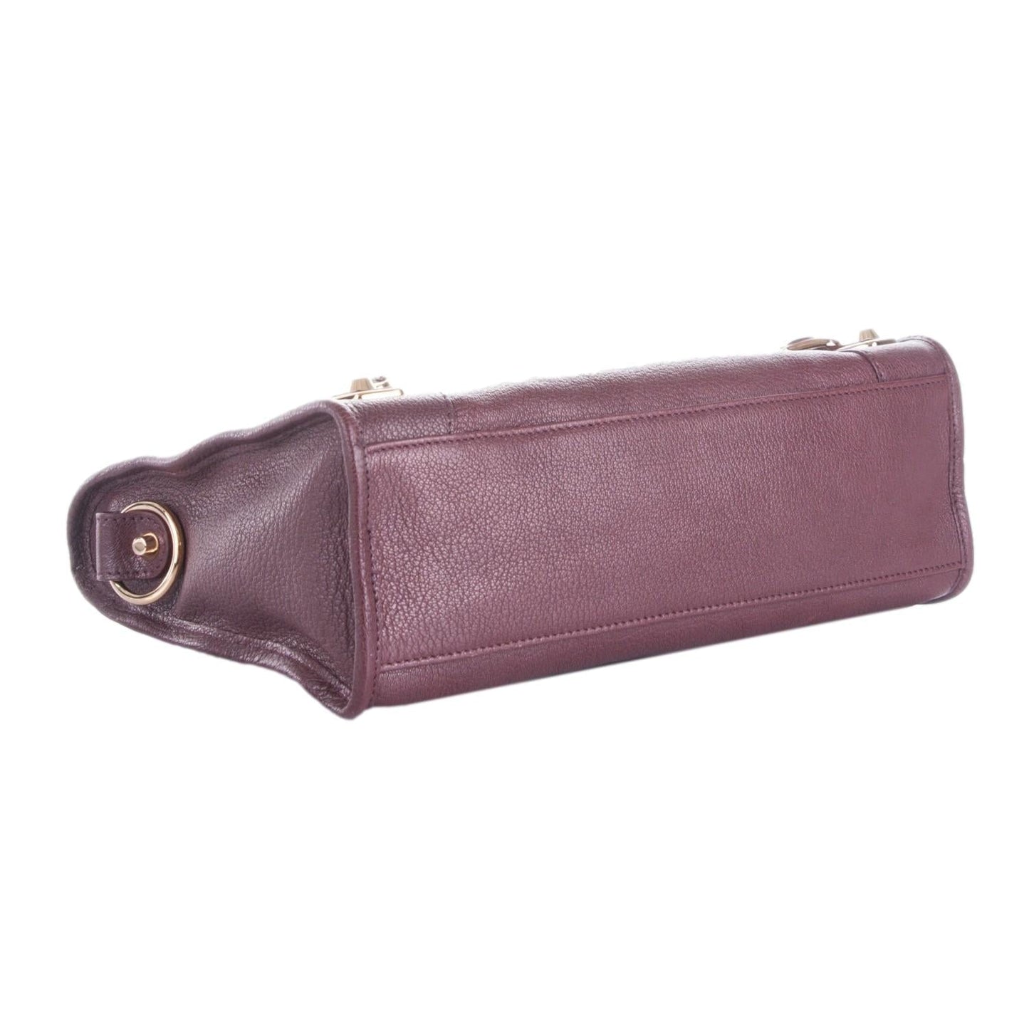 City Prune Purple Goat Leather Small Shoulder Bag